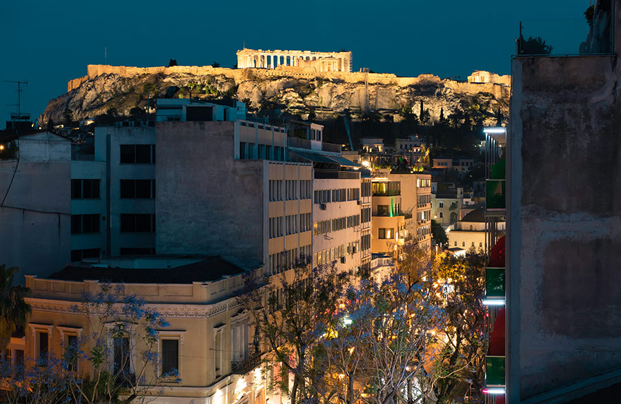 THE VIEW FROM OUR ROOF TOP BAR @ NLH MONASTIRAKI HOTEL